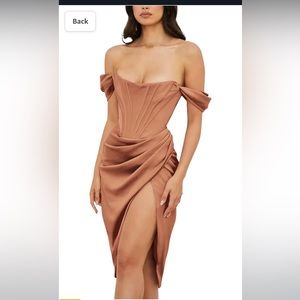 Off the shoulder bustier dress NWOT